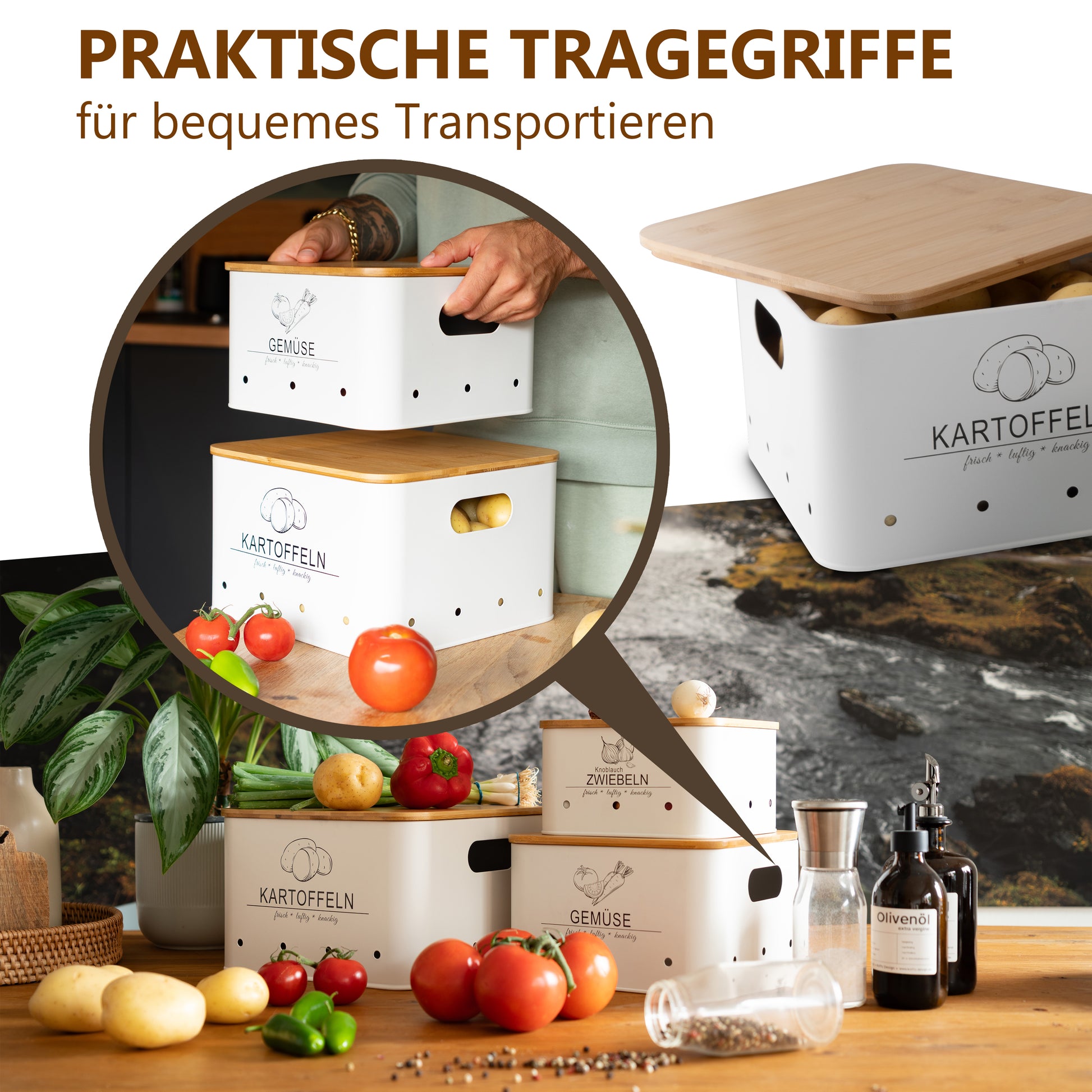 Praktische Tragegriffe für bequemes transportieren