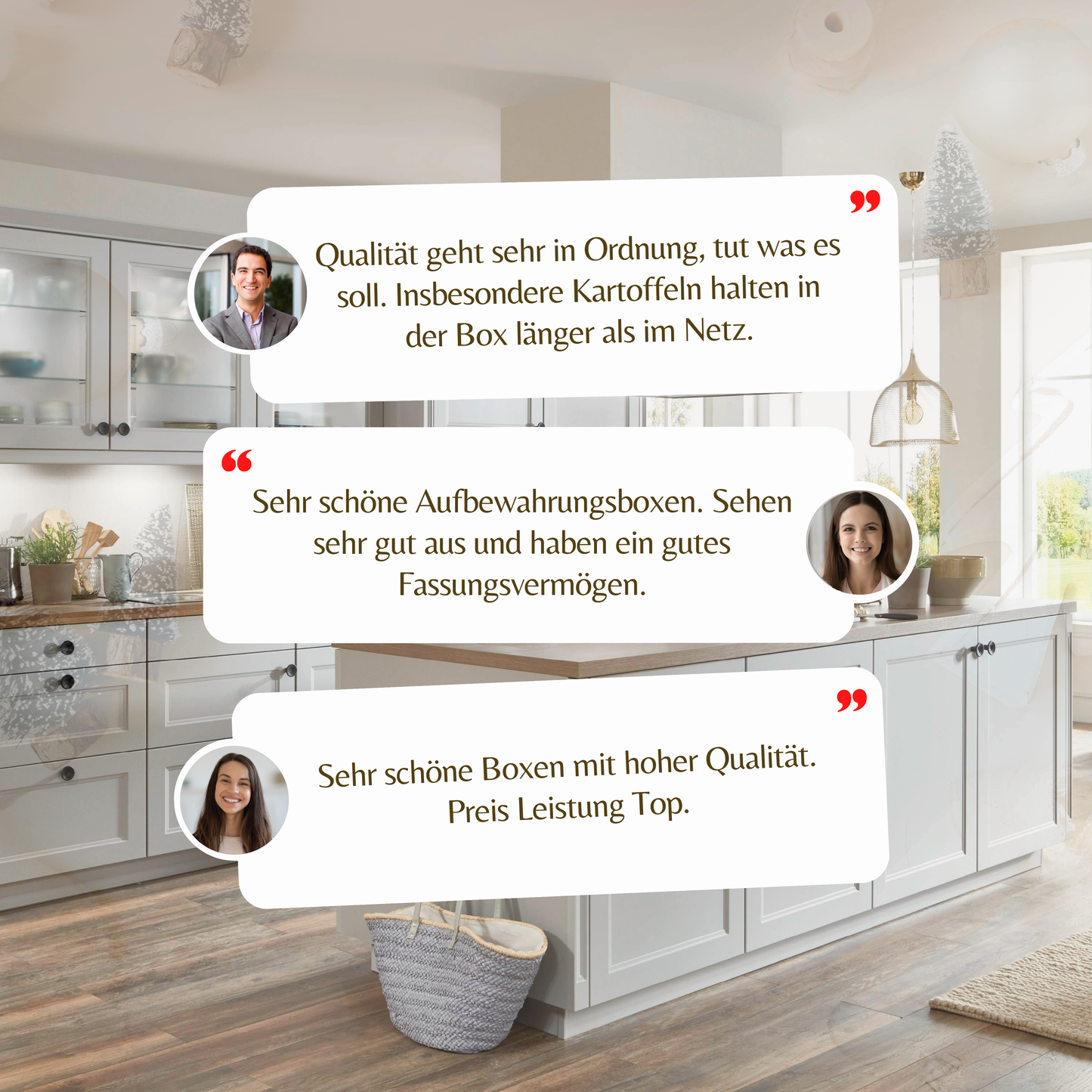 Aufbewahrungsbox 3er-Set Schwarz