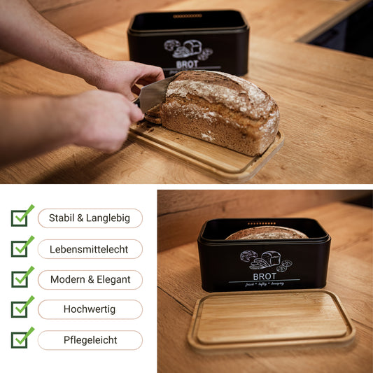 Brotkasten schwarz Merkmale